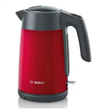 Elektrická kanvica Bosch TWK7L464 – objem 1,7 L, 2400 W, červená, plastové telo