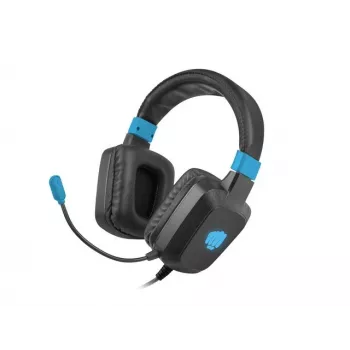 Drôtový herný headset Fury NFU-1584 s mikrofónom na ramene, okolo uší, 98 dB, 15–25000 Hz, 2 m kábel, USB a 3,5 mm, modrá