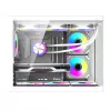 Počítačová skriňa DarkFlash B275 PRO (biela) so 6 ventilátormi