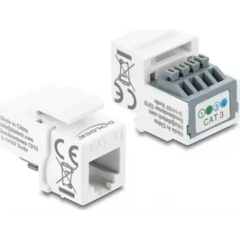 DELOCK Keystone modul RJ11 na 4-pólovú svorkovnicu, biela