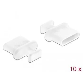 Krytka proti prachu USB Type-C DeLOCK 64094 biela 10 kusov