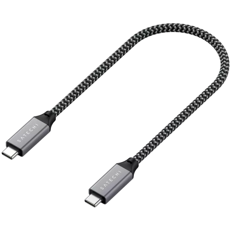 USB kábel Satechi ST-U4C25M USB4 Gen 3x2 0,25 m čierny sivý