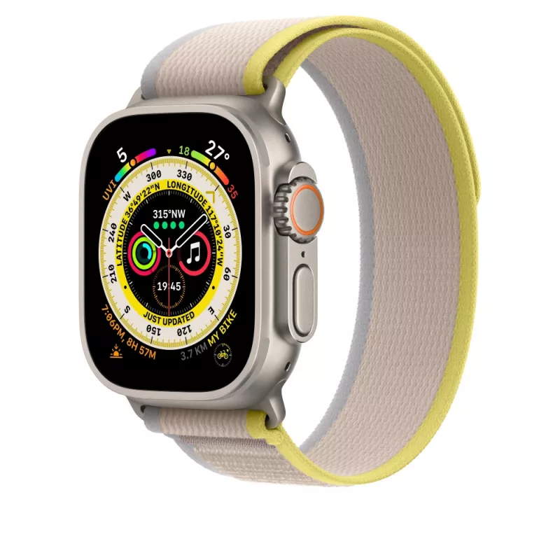 Remienok Apple MQEG3ZM/A béžový žltý nylon hodinky 130-180 mm