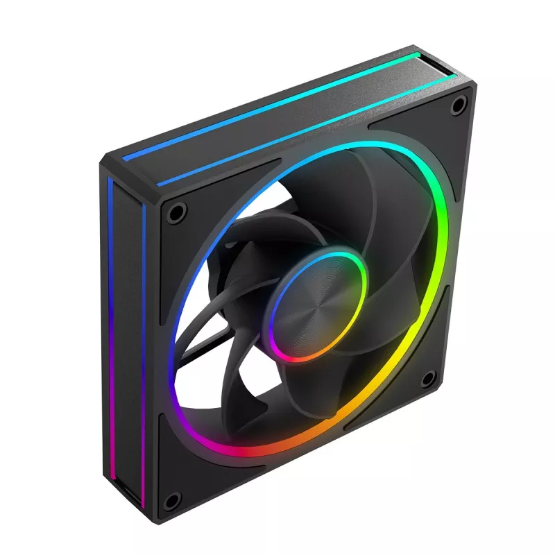 Skriňový ventilátor MODECOM VOLCANO LOOP 120 ARGB Reverse Fan čierny 120 mm PWM 400–1400 RPM ARGB header