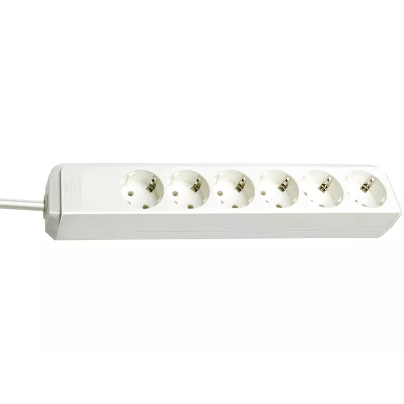 Predlžovacia zásuvková lišta brennenstuhl Eco-Line, 6-násobná, biela (1159420015)