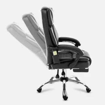 Ergonomická kancelárska otočná stolička mark adler MA-BOSS 6.0, sedadlo z bio kože, výškovo nastaviteľná 47–55 cm, bedrová opierka, Tilt-Dual mechanizmus