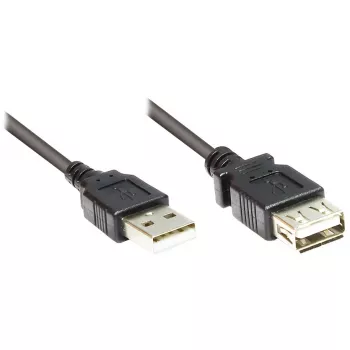 Good Connections predlžovací kábel USB 2.0 konektor samec A na konektor samica A - čierny - 1,8m