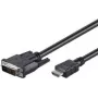 Wentronic Goobay HDMI™ / DVI-D kábel, čierny, 5 m - 19-pólový HDMI™ konektor samec > DVI-D (18+1) konektor samec (50582)