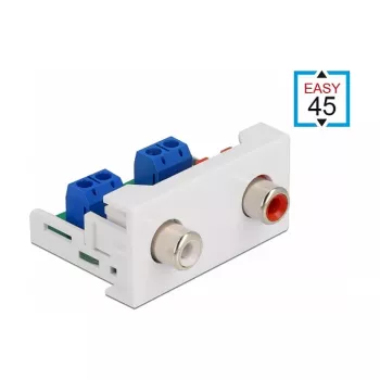 Easy 45 modul 2 x RCA konektor samica DeLOCK 81338