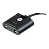 USB 2.0 2-port zariadenie na zdieľanie periférií ATEN US224AT — USB Type-A, 1,8 m kábel, čierna