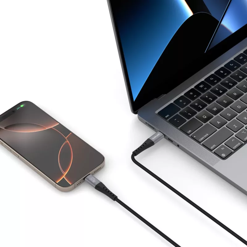 USB kábel 4smarts 541454 1,5 m USB-C čierny