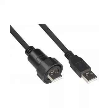 Good Connections priemyselná zástrčka S4 USB 2.0 kábel, USB-A na USB-A, 1 m (IC04-U201)