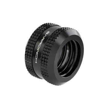 Barrow Hardtube Fitting 16 mm G1/4 palca – rovný čierny kompresný konektor pre 16-mm tvrdé rúrky