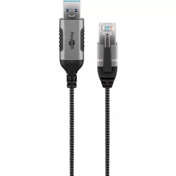 Goobay Ethernet kábel USB-A 3.0 na RJ45 tenký 5 m – prepája router, modem alebo (74397)