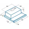 Čiastočne integrovaný digestor CATA TF 5260 WH 325 m³/h biely
