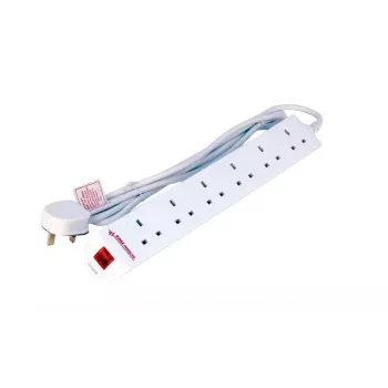 Predlžovacia zásuvková lišta Microconnect MC-UKSURGESTRIP6-2M 6 AC zásuviek 2m interiérová biela