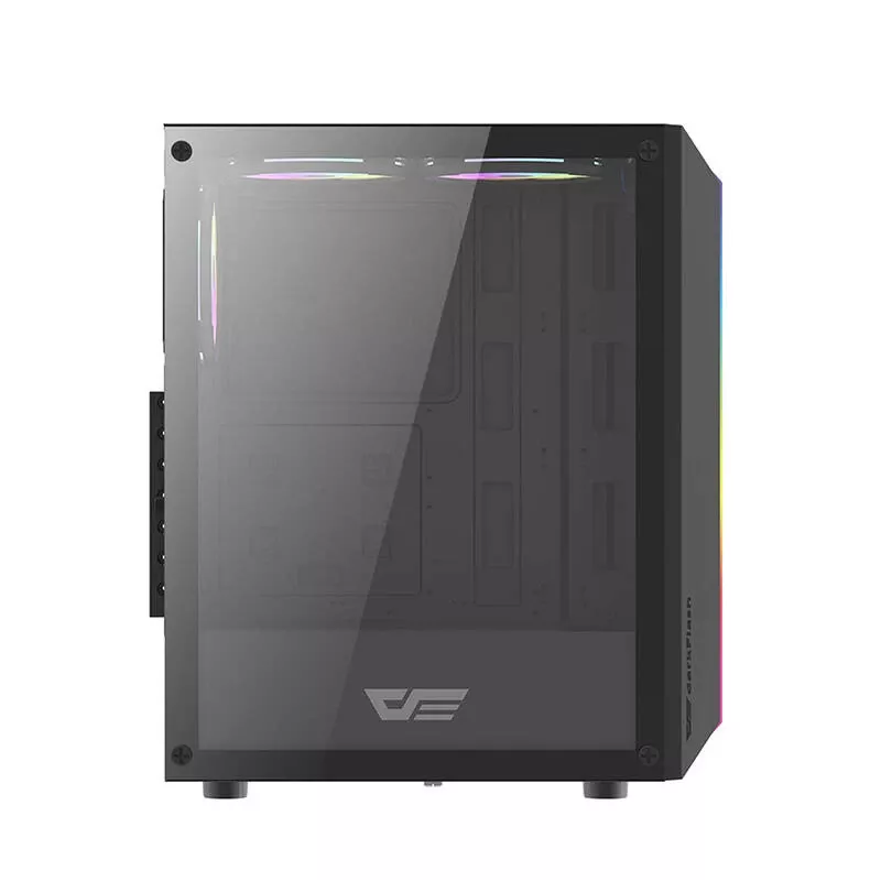 Darkflash DK151 LED počítačová skriňa (čierna) + 3 RGB ventilátory