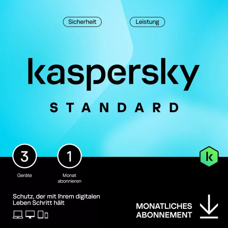 Kaspersky Standard Mobile - 3 zariadenia, 1 mesiac - predplatné (ABO) - ESD download ESD