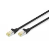 Digitus CAT 6A S/FTP RJ-45 patch kábel 7 m, čierny