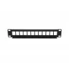 Patchpanel Extralink 12-port UTP 10 palcov kovové puzdro, čierny