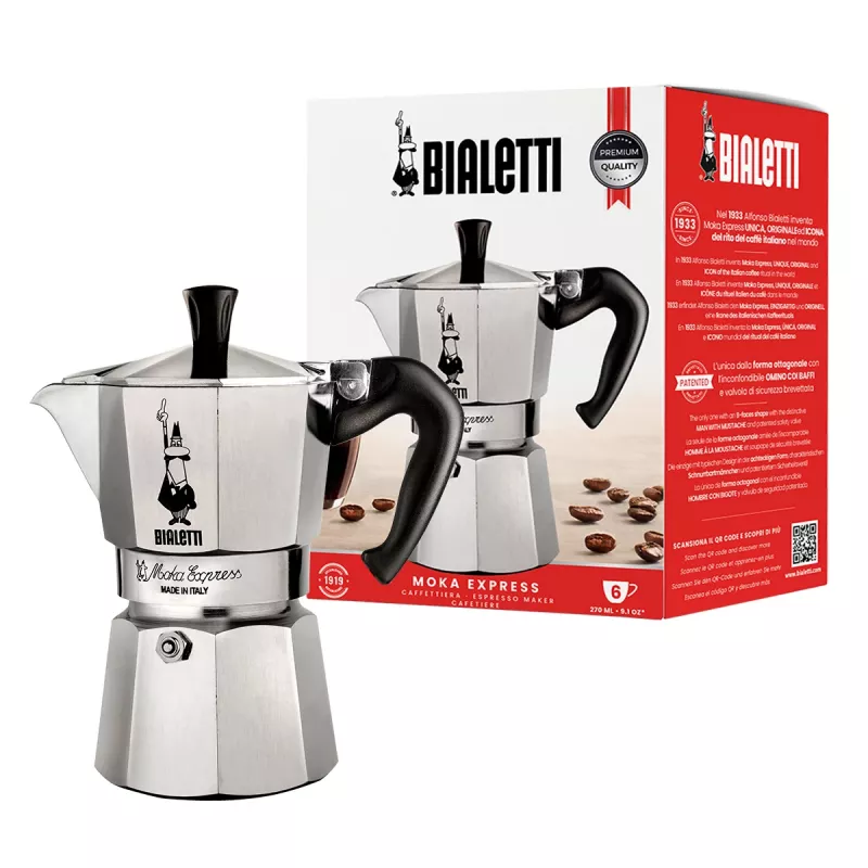 Bialetti Moka Express moka kanvica 0,3 L hliník, čierna