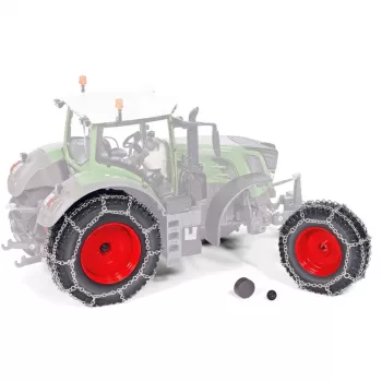 Kolesá modelu traktora s reťazami Wiking Fendt 828 – príslušenstvo pre modelové vozidlá