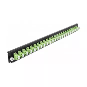 DeLOCK 19 palcov predný panel zváracieho boxu 43362 24 port LC Duplex limegreen