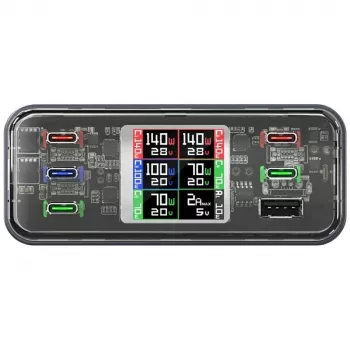 Nabíjacia stanica 360W 5xUSB-C + 1xUSB-A GaN
