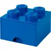 LEGO Brick Drawer 4 modrá, úložná krabica modrá