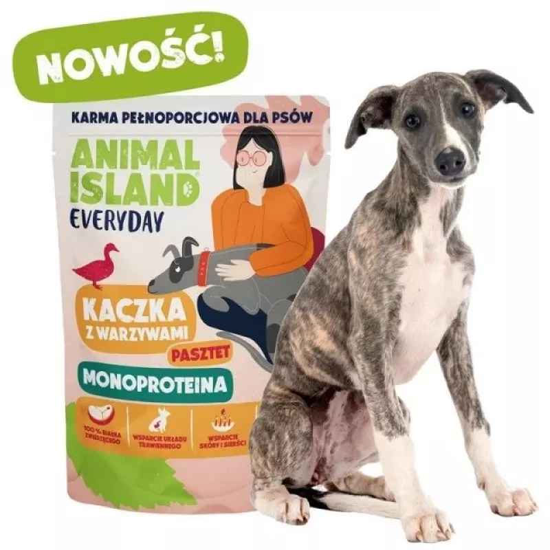 ANIMAL ISLAND Monoprotein teľacie/kačacie/morčacie krmivo pre psov 9×300g