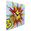 NeXtime hodiny 8173 Boom, 43x43 cm, nástenné hodiny, červené/žlté/biele