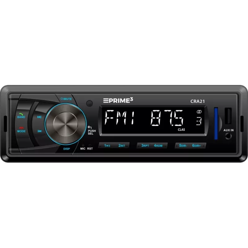 Auto FM rádio prijímač PRIME3 CRA21 BT Bluetooth s UKV tunerom a Bluetooth konektivitou