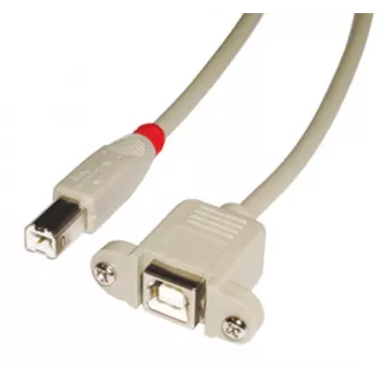 Lindy 31800 USB kábel 0,5 m USB B sivý
