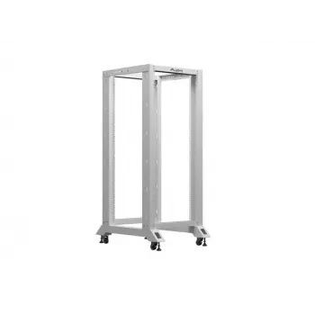 LANBERG 19-palcový otvorený rack 27U 600x800 mm sivý, 27U open-frame serverový rack