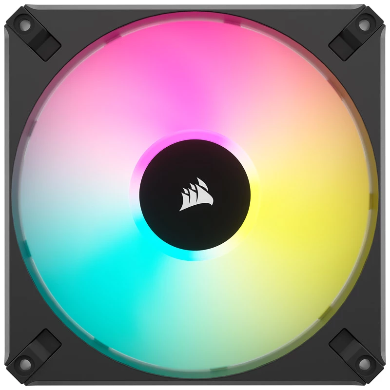 Corsair iCUE AF140 RGB ELITE CO-9050156-WW ventilátor do skrinky, PWM, 140 mm, (2 ks) vrátane RGB ovládača, čierny