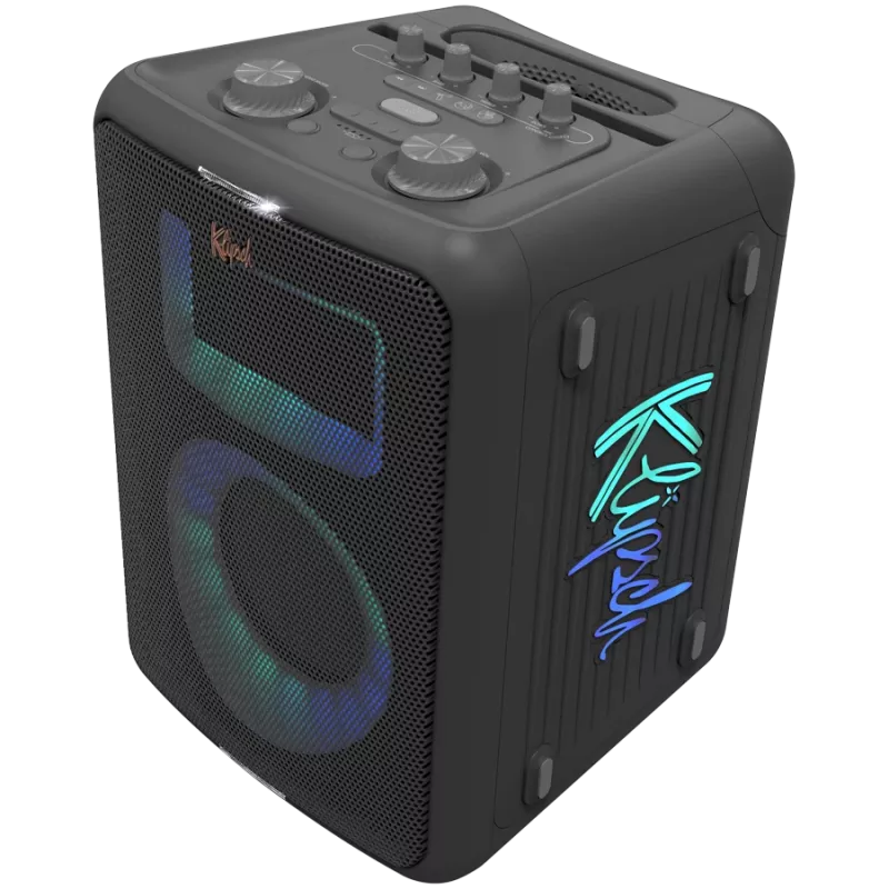 Párty reproduktor KLIPSCH Vegas — káblový & bezdrôtový, basový reproduktor 13,3 cm, 49–20000 Hz, 95 dB, na batérie, čierny