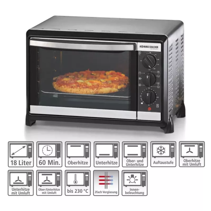Mini rúra na pečenie Rommelsbacher BG 1055/E