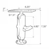 RAM Mounts držiak morskej elektroniky RAM-111U, hliník, čierny