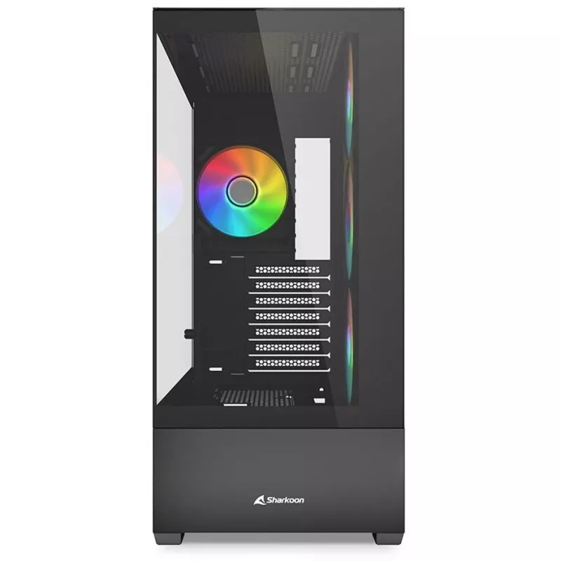 PC skriňa Sharkoon AK6 RGB, ATX, čierna