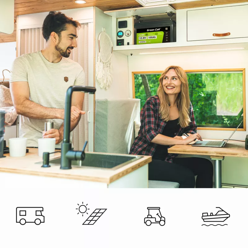 Greencell LiFePO4 batéria - 200Ah - 12.8V - 2560Wh L (CAV04S)