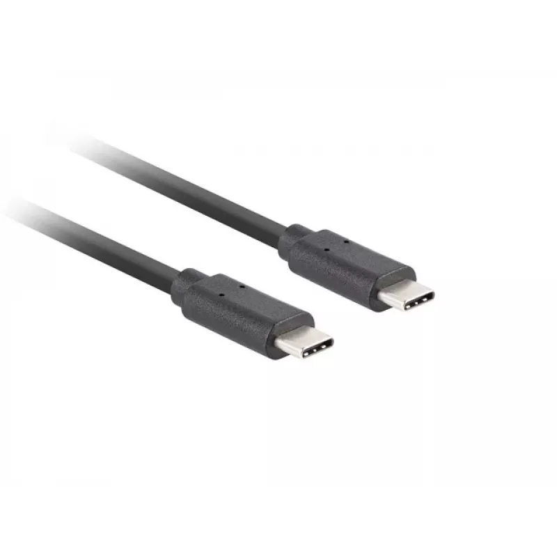 Kábel USB-C na USB-C LANBERG CA-CMCM-32CU-0010-BK — USB 3.2 Gen 2, 1 m, čierny, 100 W nabíjací výkon, 4K video