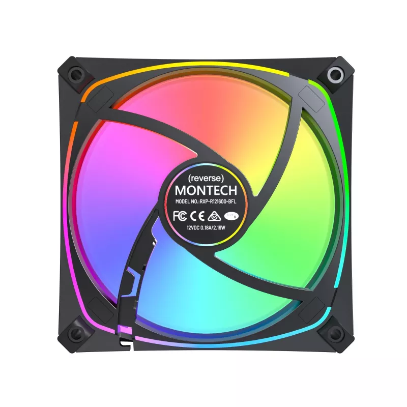 MONTECH RX120 PRO čierny 120mm ARGB balenie 3 ks