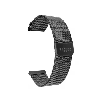 Náramok na hodinky FIXED Mesh Strap FIXMEST-18MM-BK 18 mm rýchloupínací čierny kovový mesh