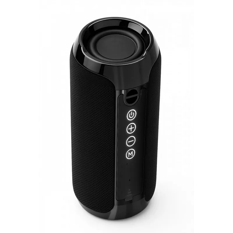 Prenosný Bluetooth stereo reproduktor SQUEAK SQ1008 — 14W RMS, Bluetooth 5.3, 1200 mAh, IPX4, FM, LED, AUX, USB