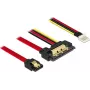 SATA kábel DeLOCK 85232 0,3 m SATA 7-pinový + Molex 4-pinový SATA 22-pinový čierny
