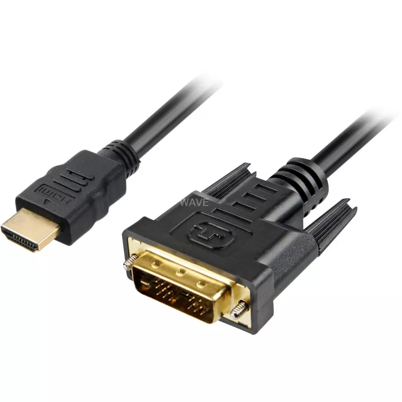 Sharkoon adaptérový kábel - Single Link - HDMI samec na DVI-D samec