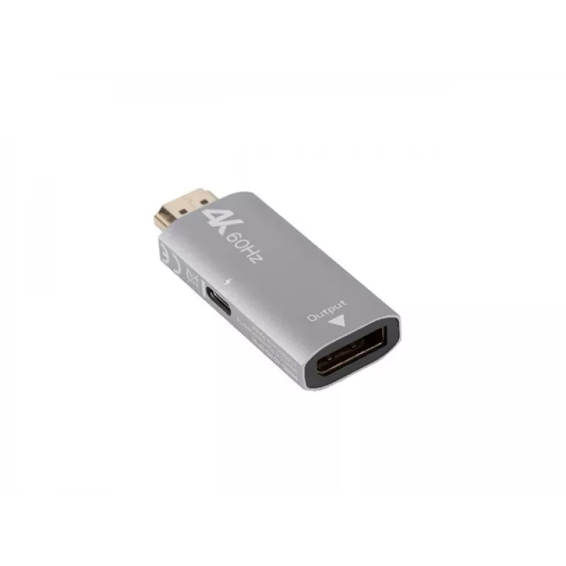 Videokábel adaptér Lanberg AD-HD-DP-01 HDMI Type-A DisplayPort strieborný