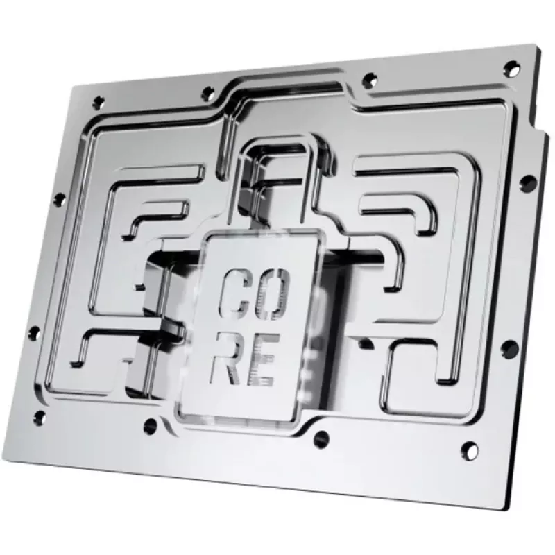 Vodný chladič grafickej karty Alphacool Core RX 9070 XT Hellhound+ transparentný chróm s backplate