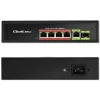 Ethernet PoE switch QOLTEC 52296 — 4x RJ45 PoE porty, 1x RJ45 uplink