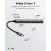 Goobay Slim 5-portový USB hub, USB-C™ na USB-C™/USB-A, USB 3.2 (74460)